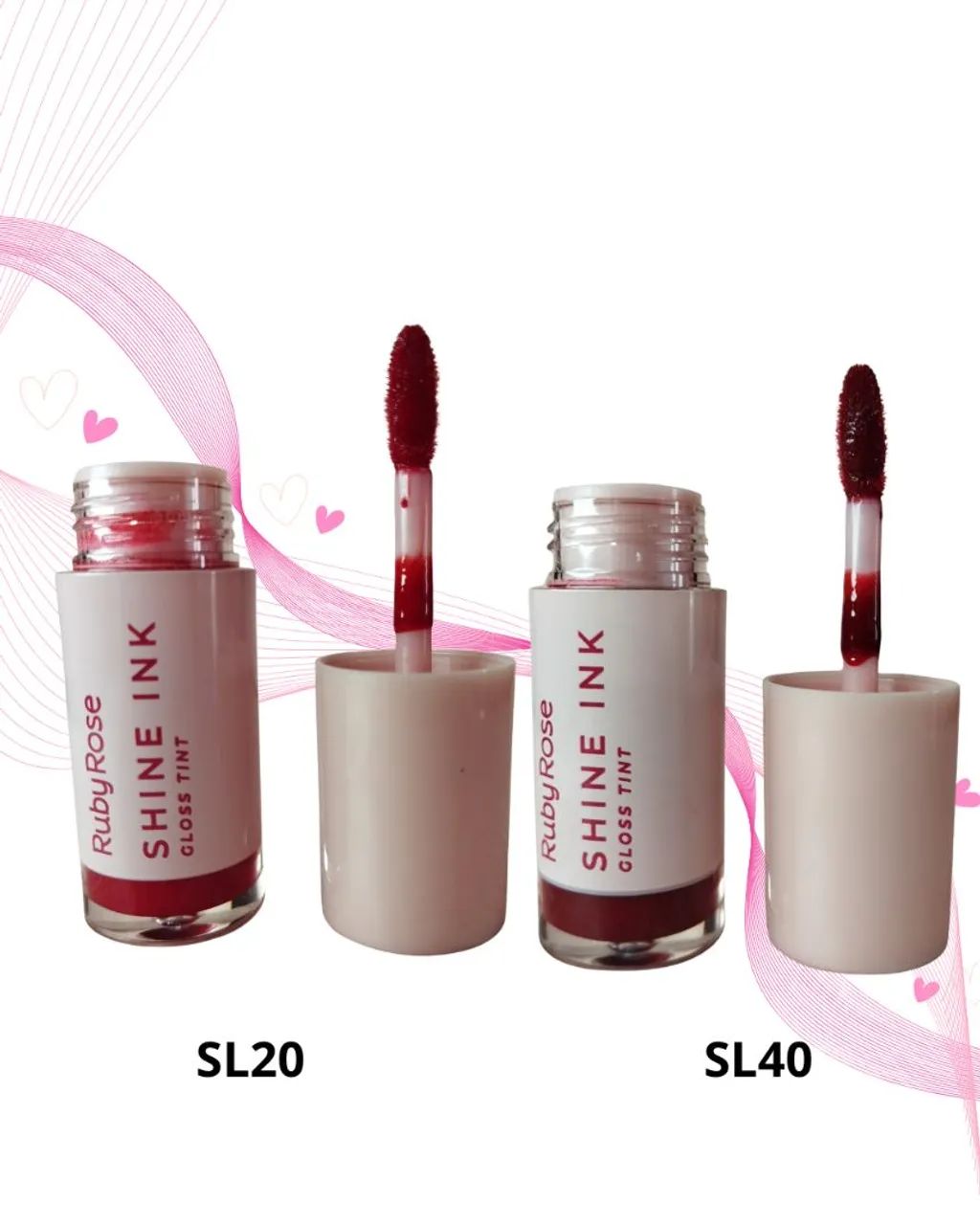 Kit 2 Lip tint Shine Ink Ruby Rose linha rosa. Novo, lacrado. - Foto 3