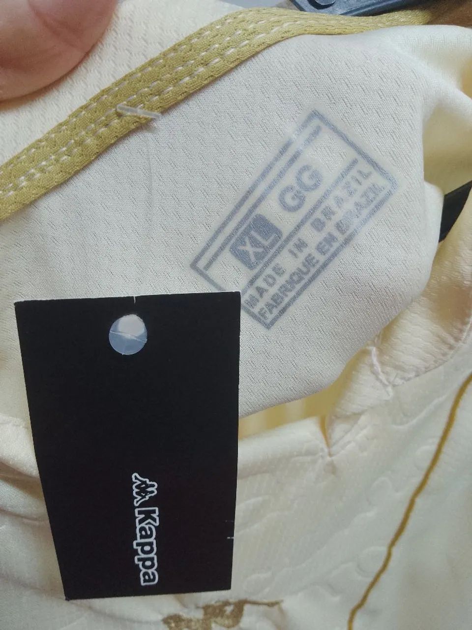 Camiseta Kappa Vasco creme Tam GG - Foto 3