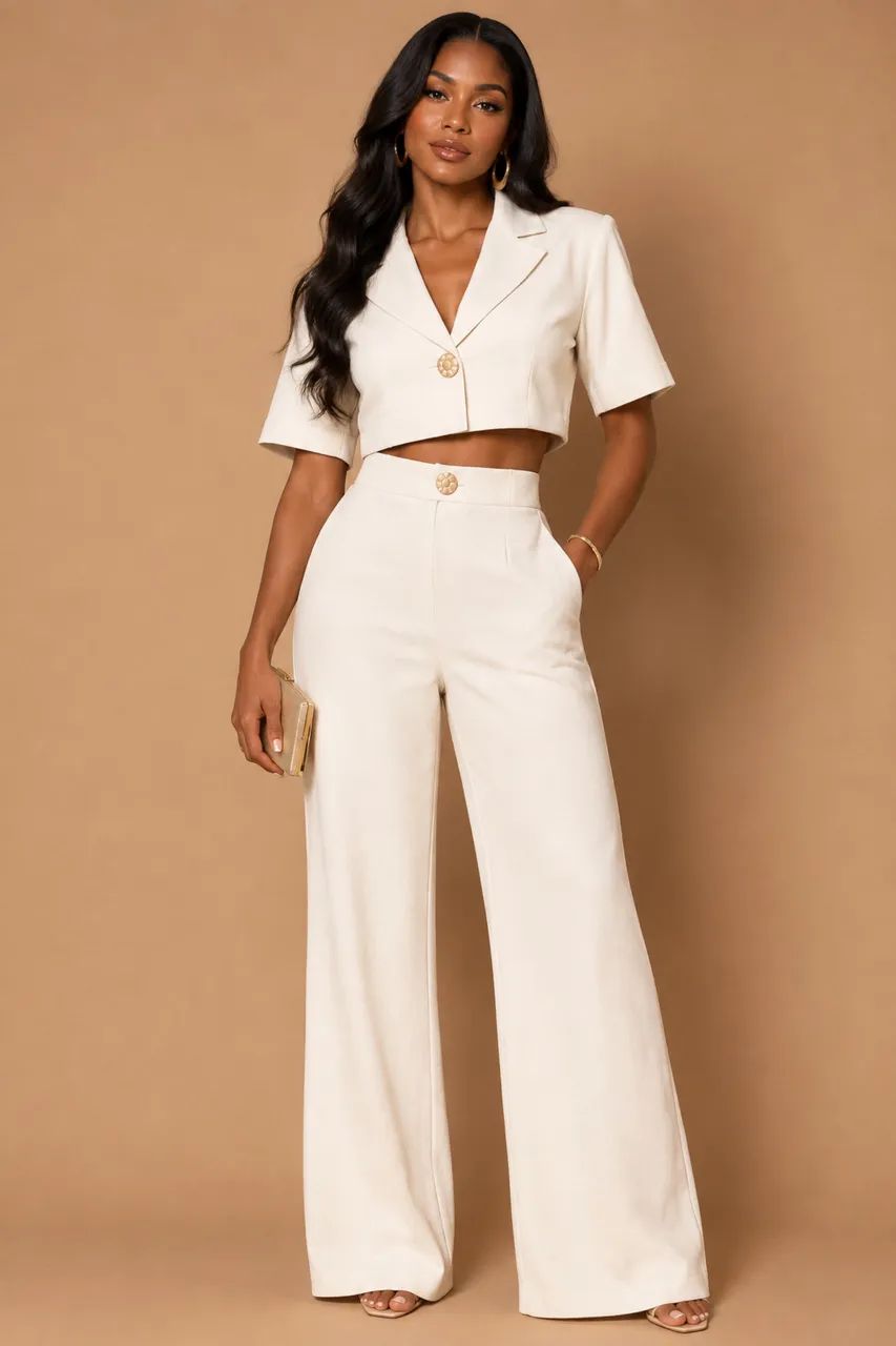 Conjunto elegante de alfaiataria OFF