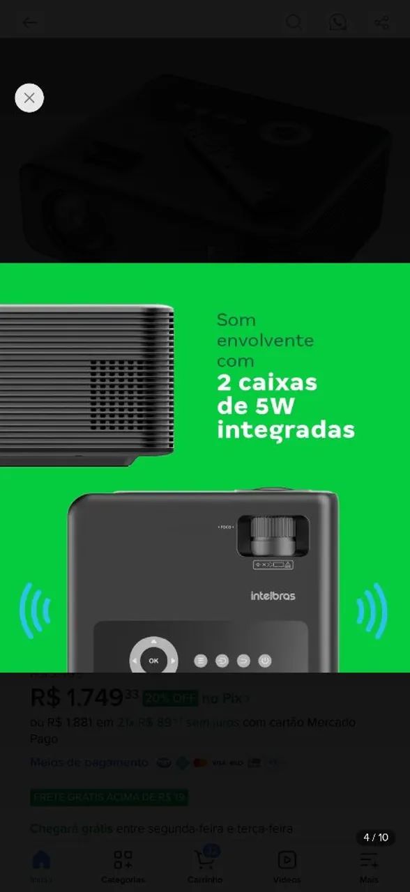 Projetor Intelbras Novo - Foto 5
