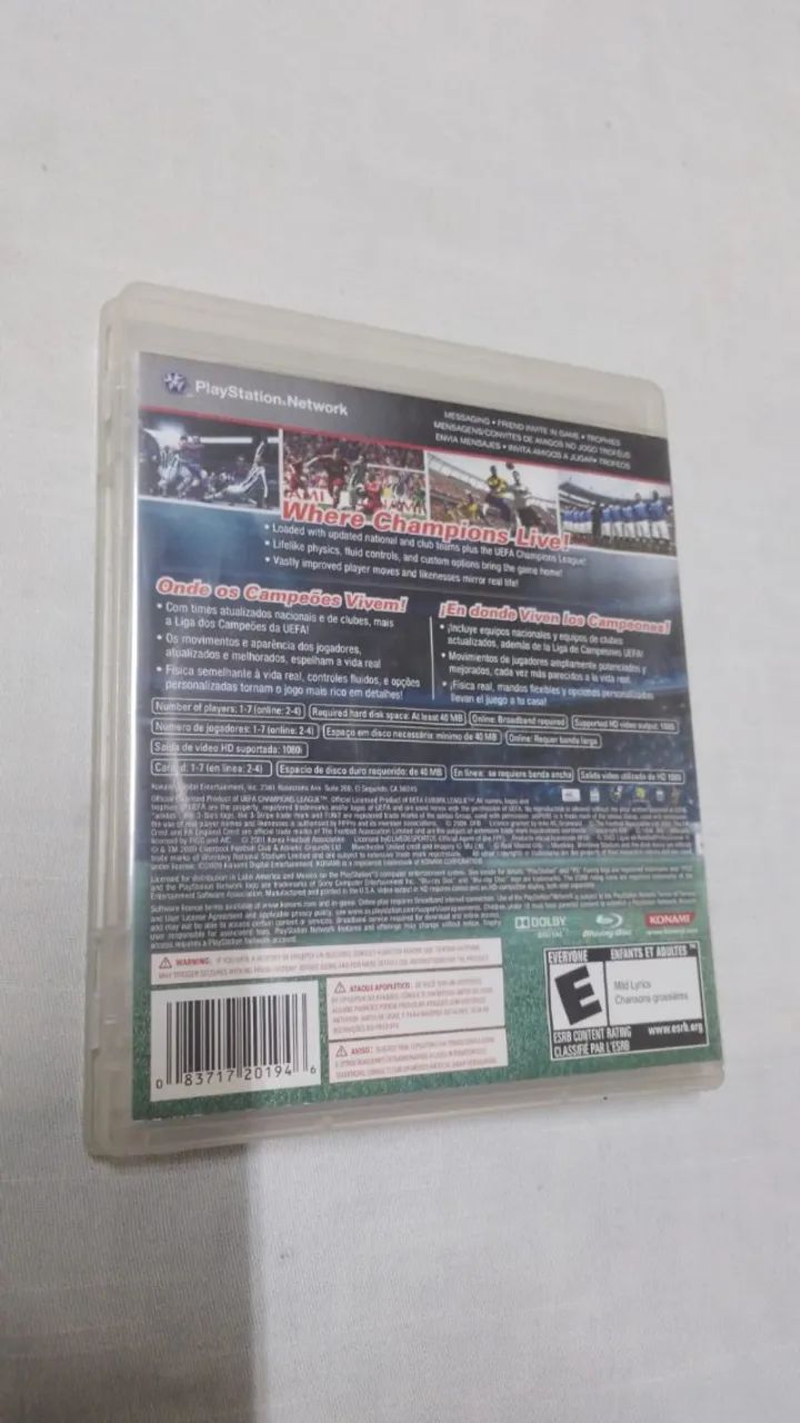 Jogo De PS3 Pro Evolution Soccer 2010 ( 25166 ) - Foto 3