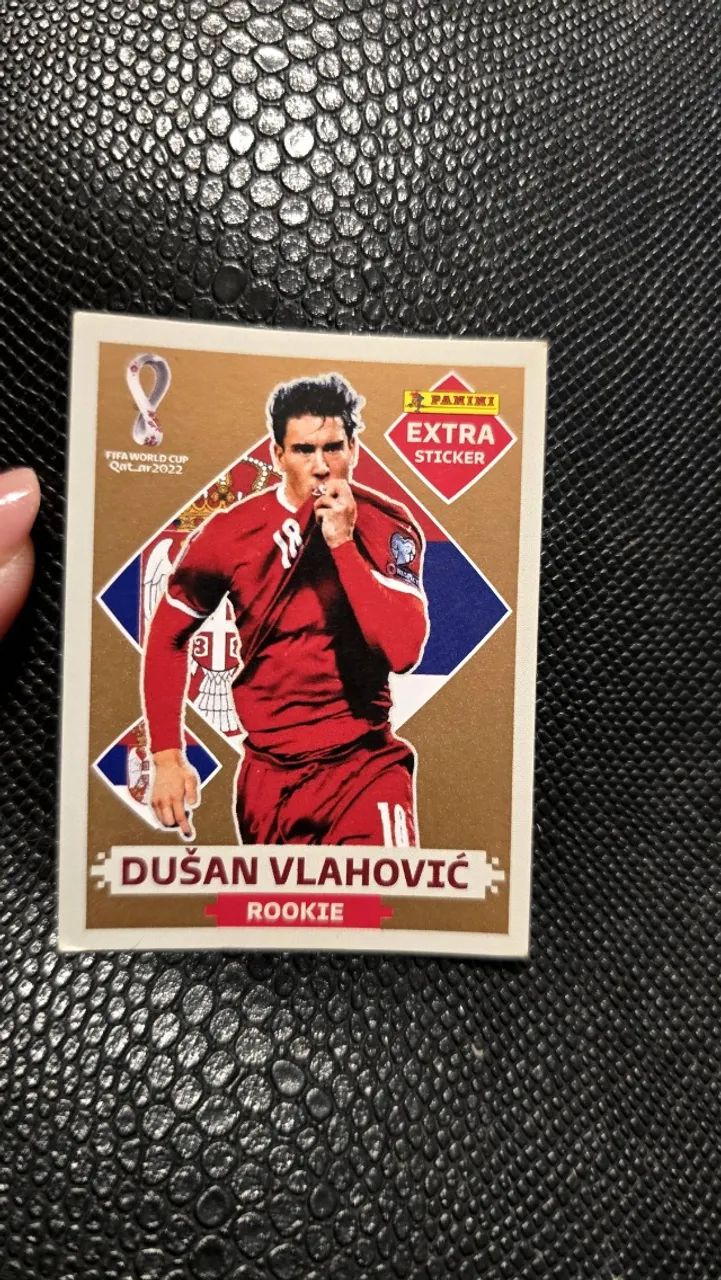 2 FIGURINHAS EXTRAS - BRONZE - COPA 2022 DU?AN VLAHOVI? + GIOVANNI