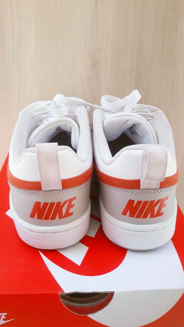 Tênis Nike borough original  Branco com Cinza - Foto 2