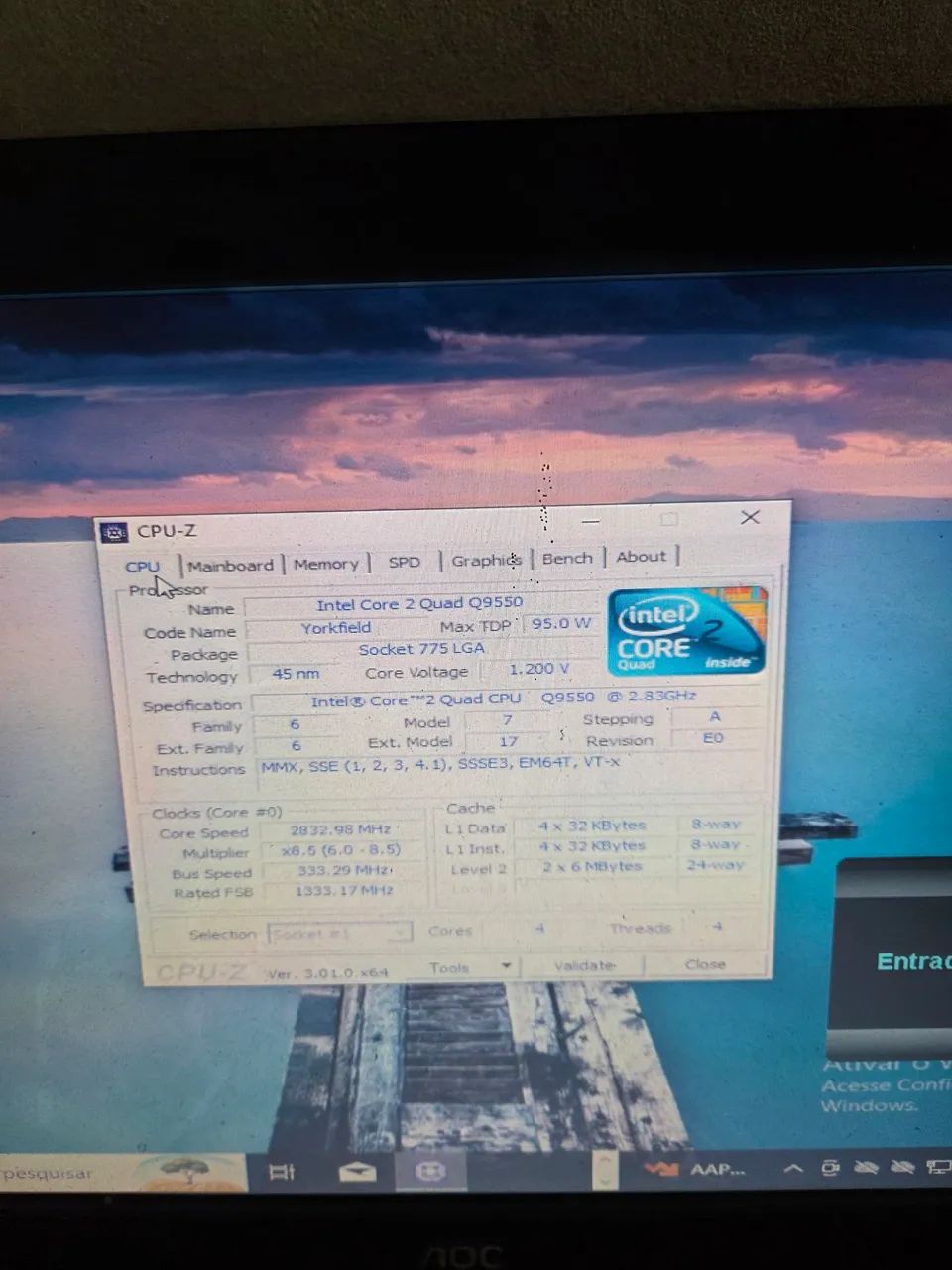 Placa mae asus p5q deluxe processador core 2 quad 9550 8 gb