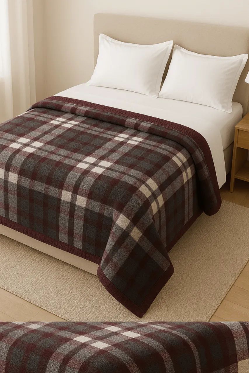 1 cobertor guaratinguetá casal boa noite 220x180cm xadrez