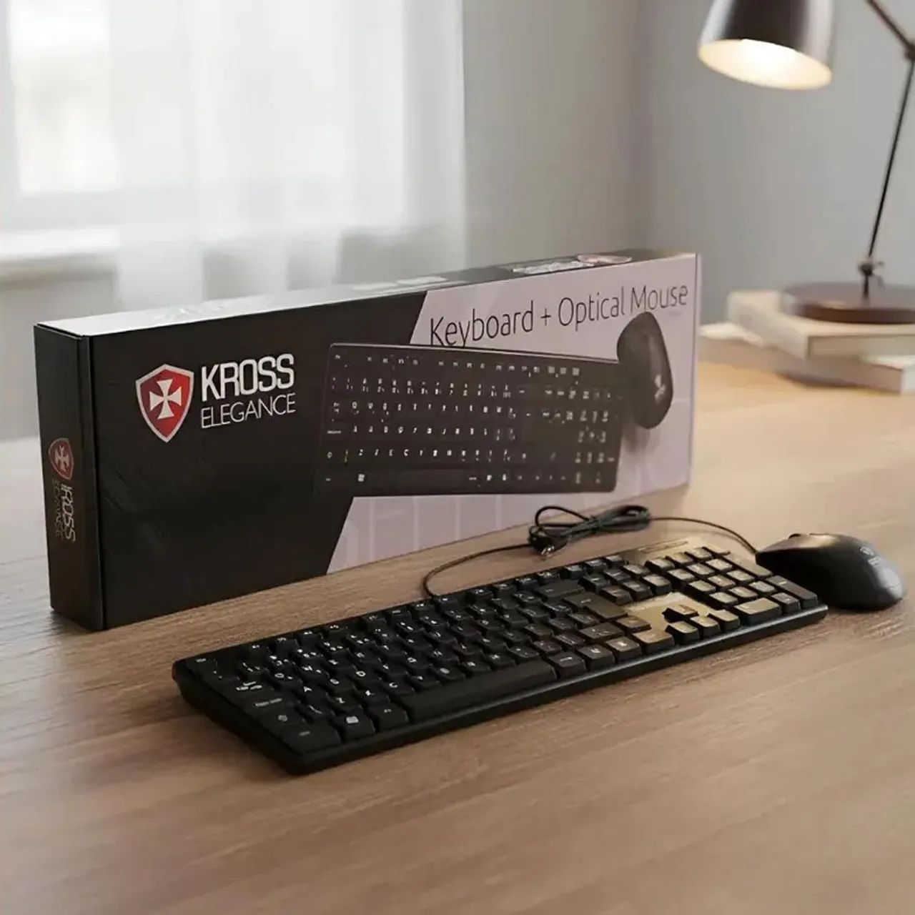 Combo Kross Teclado e Mouse com Fio