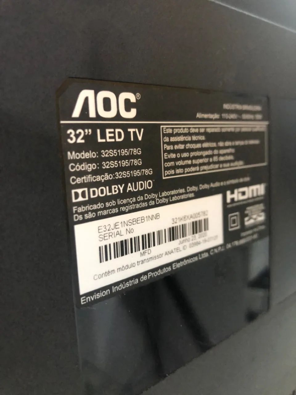 Smart tv Aoc 32 polegadas, BARBADA! - Foto 4