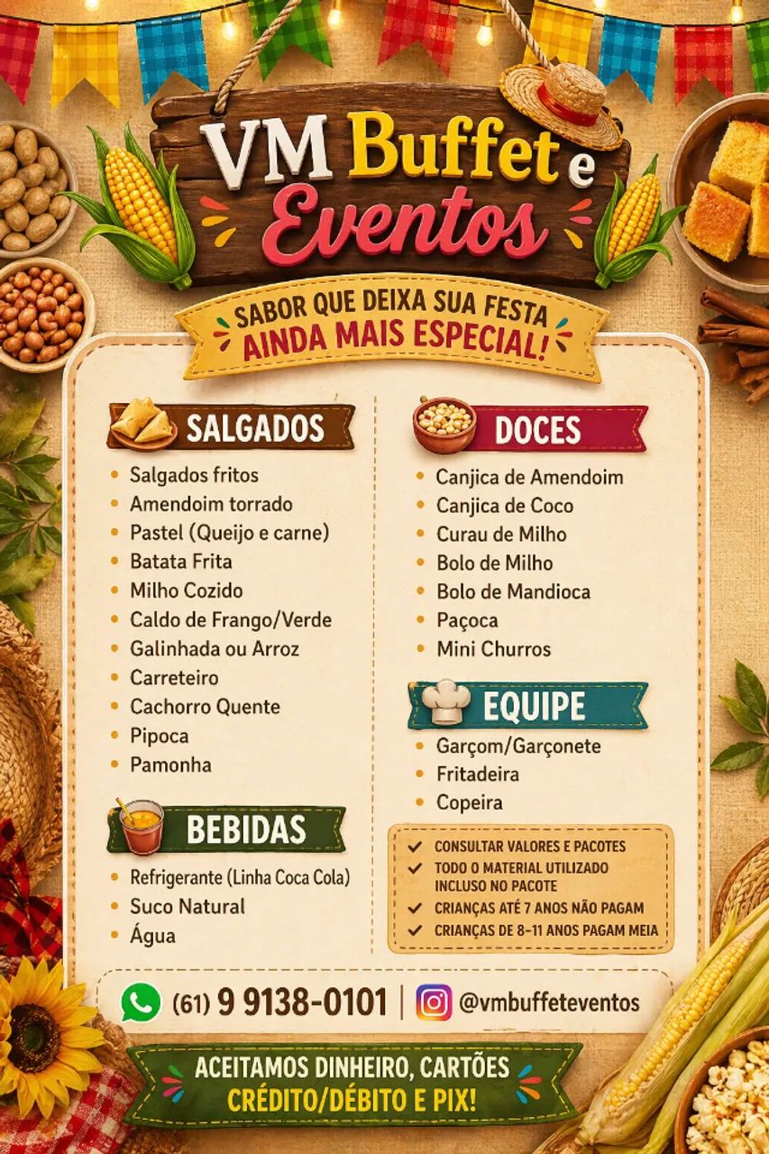 ? Buffet Festa Junina Completo em Brasília - VM Buffet - Foto 2