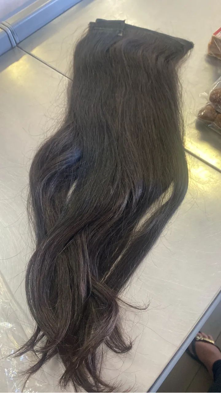 Cabelo humano vietnamita 65 com no bioadesivo 