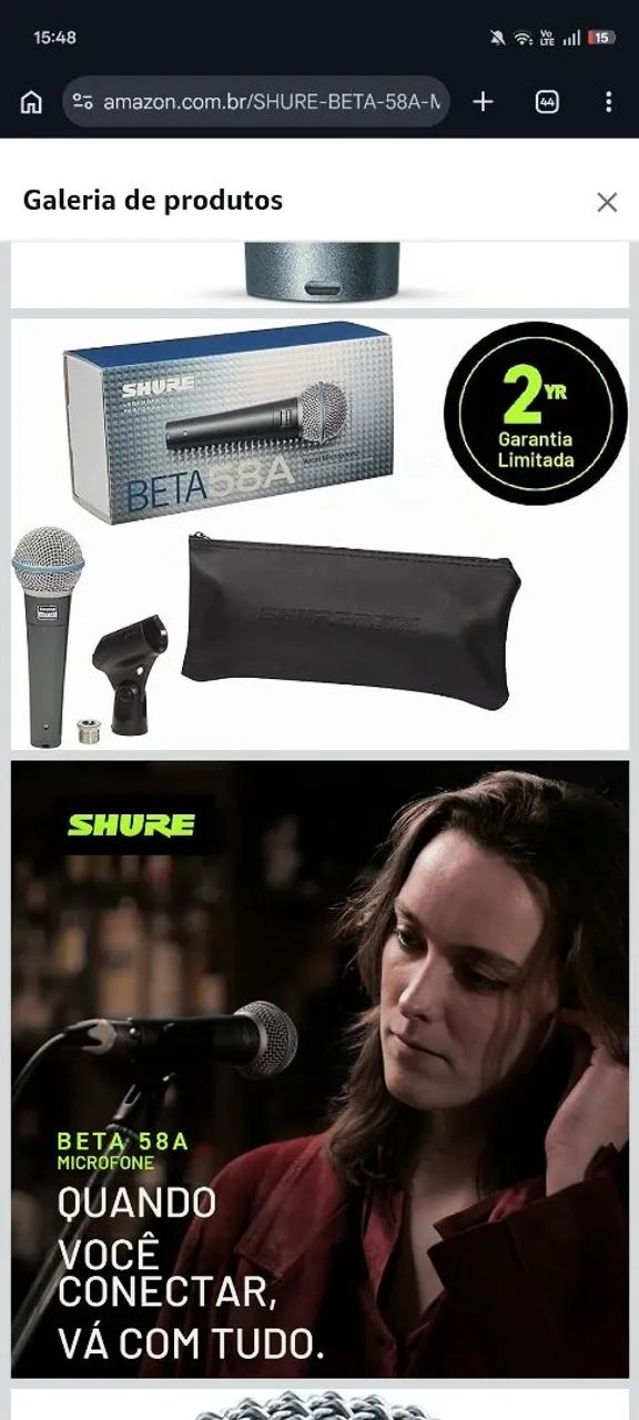 Microfone shure beta 58A - Foto 2