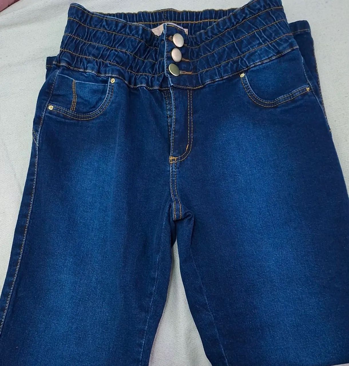 CALÇA JEANS COM ELASTANO - Foto 4