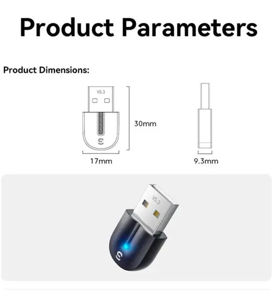 Adaptador Bluetooth USB Essager 5.3 | PC e Notebook | Novo