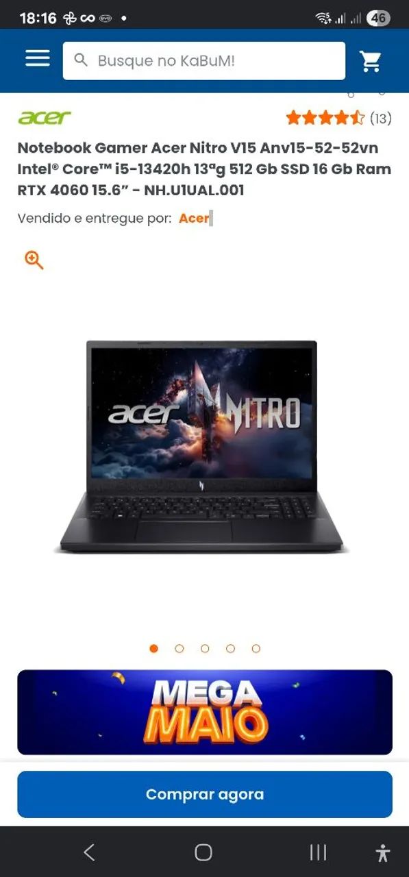 Acer Nitro V15 24GB RAM com RTX 4060 8gb - Foto 4