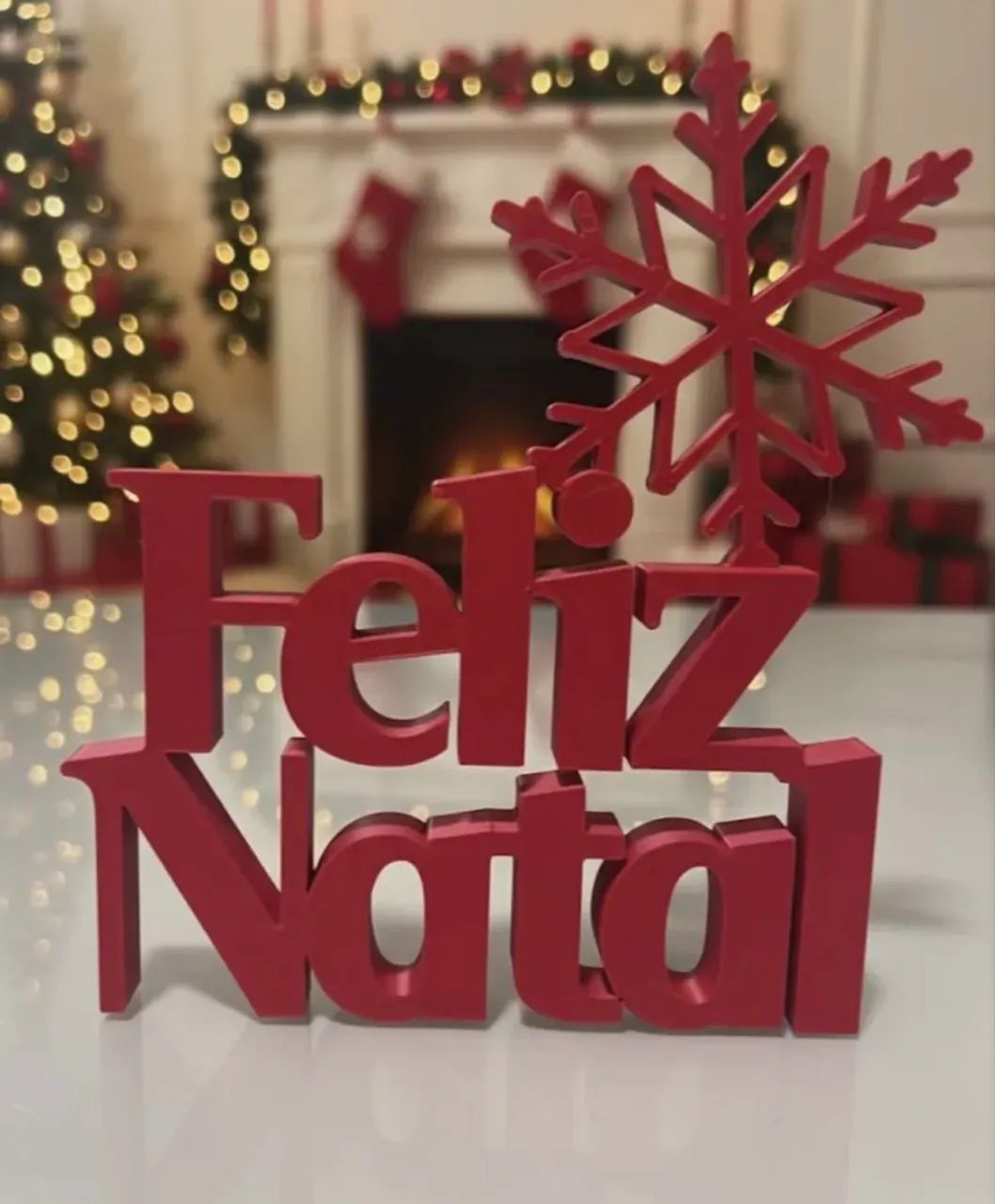 Placa feliz Natal com floco de neve