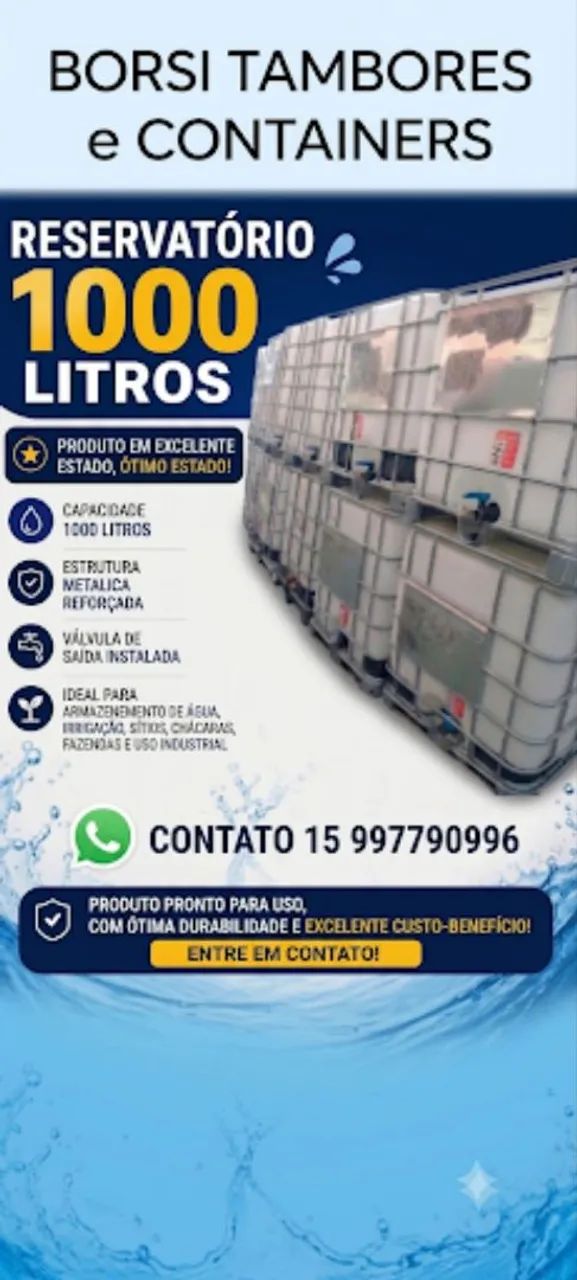 300 Litros Tambor Plástico Container IBC Bombona Tonel Caixa  - Foto 3