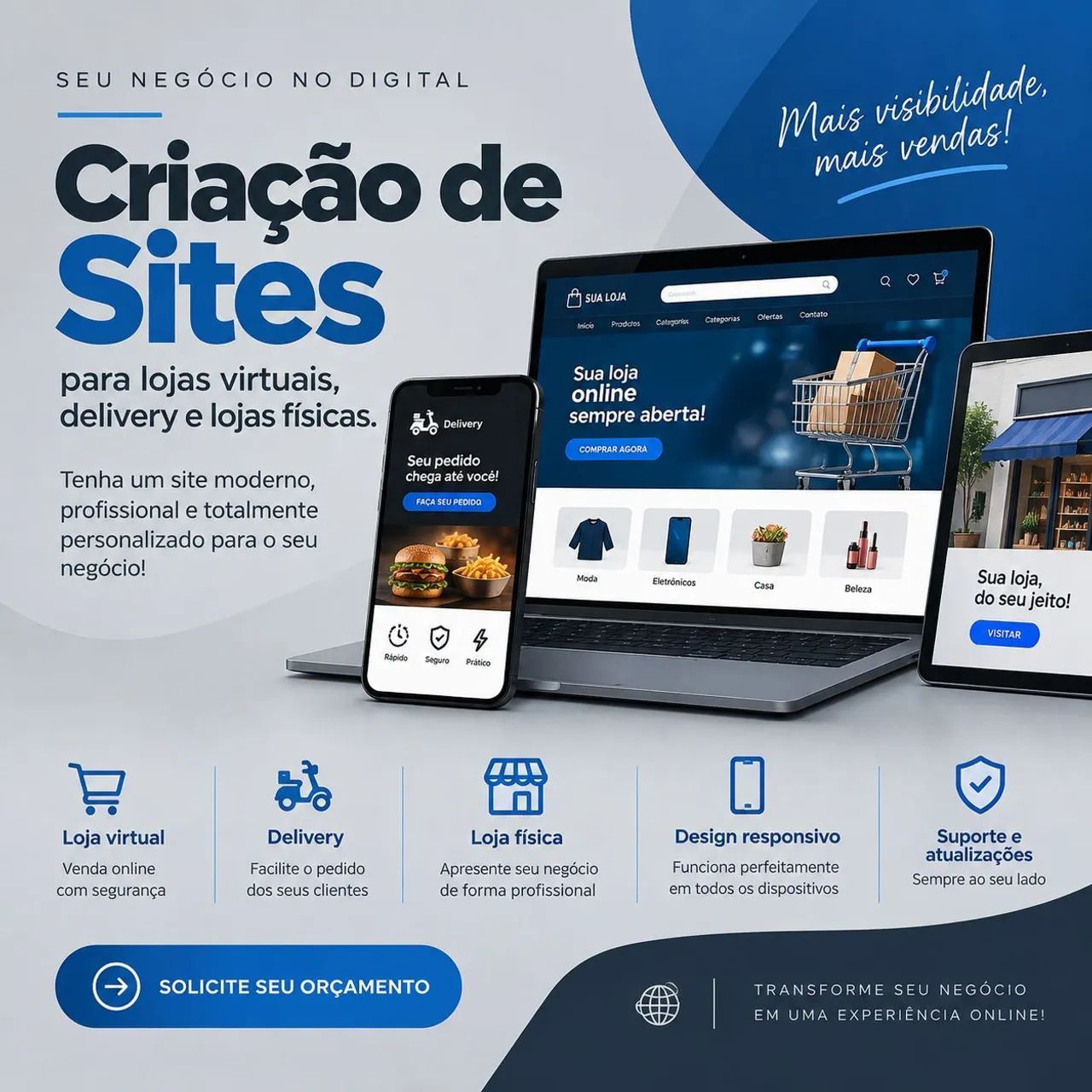 SOLICITE A CRIAÇÃO DO SITE DA SUA LOJA 