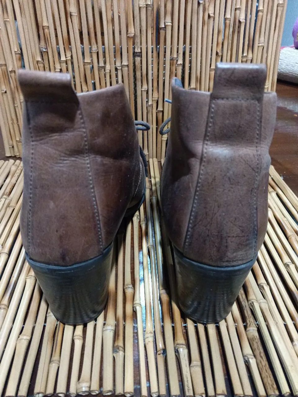 Bota de couro retrô  - Foto 4