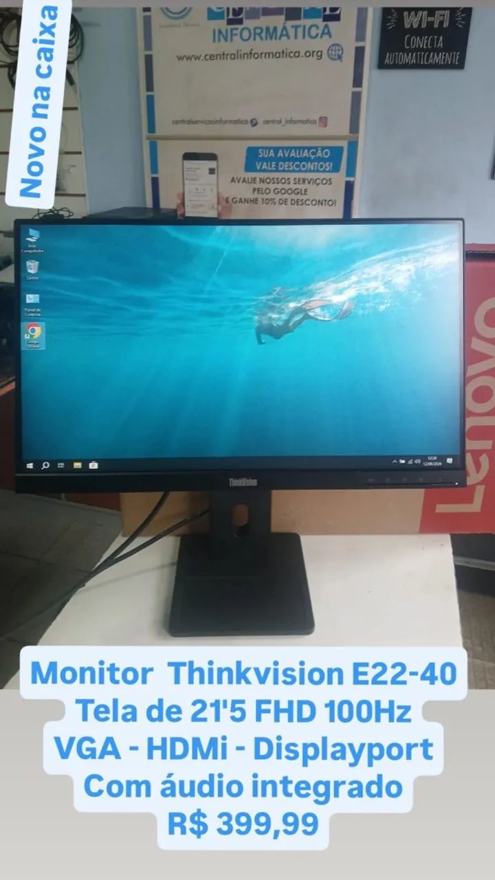 Monitor ThinkVision novo