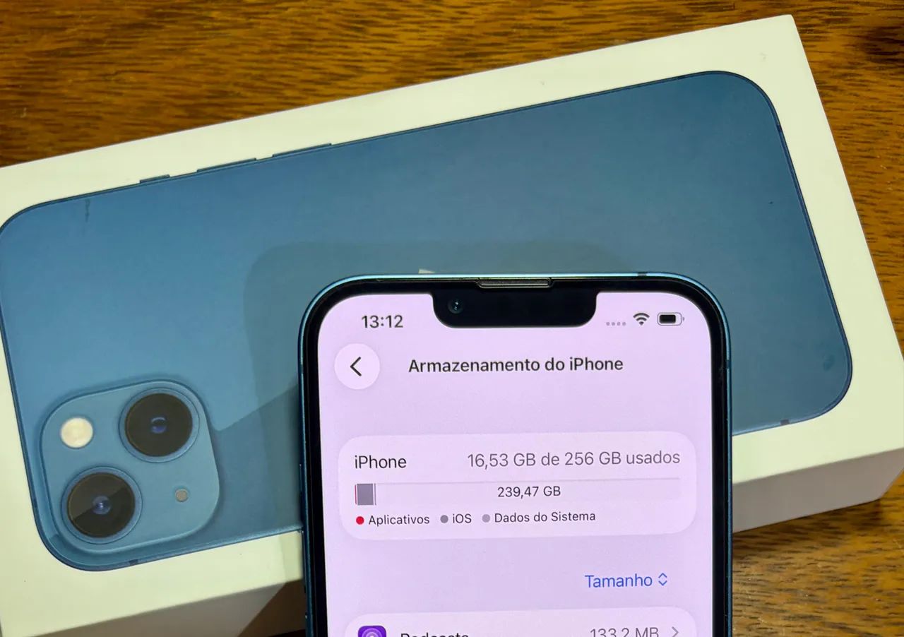 256GB - iPhone 13 - azul - 256GB  - Foto 5