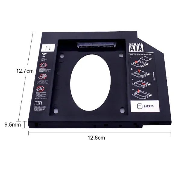 Adaptador Caddy 9,5 Mm P/ Hd Ssd Sata 2,5mm Knup - Foto 5