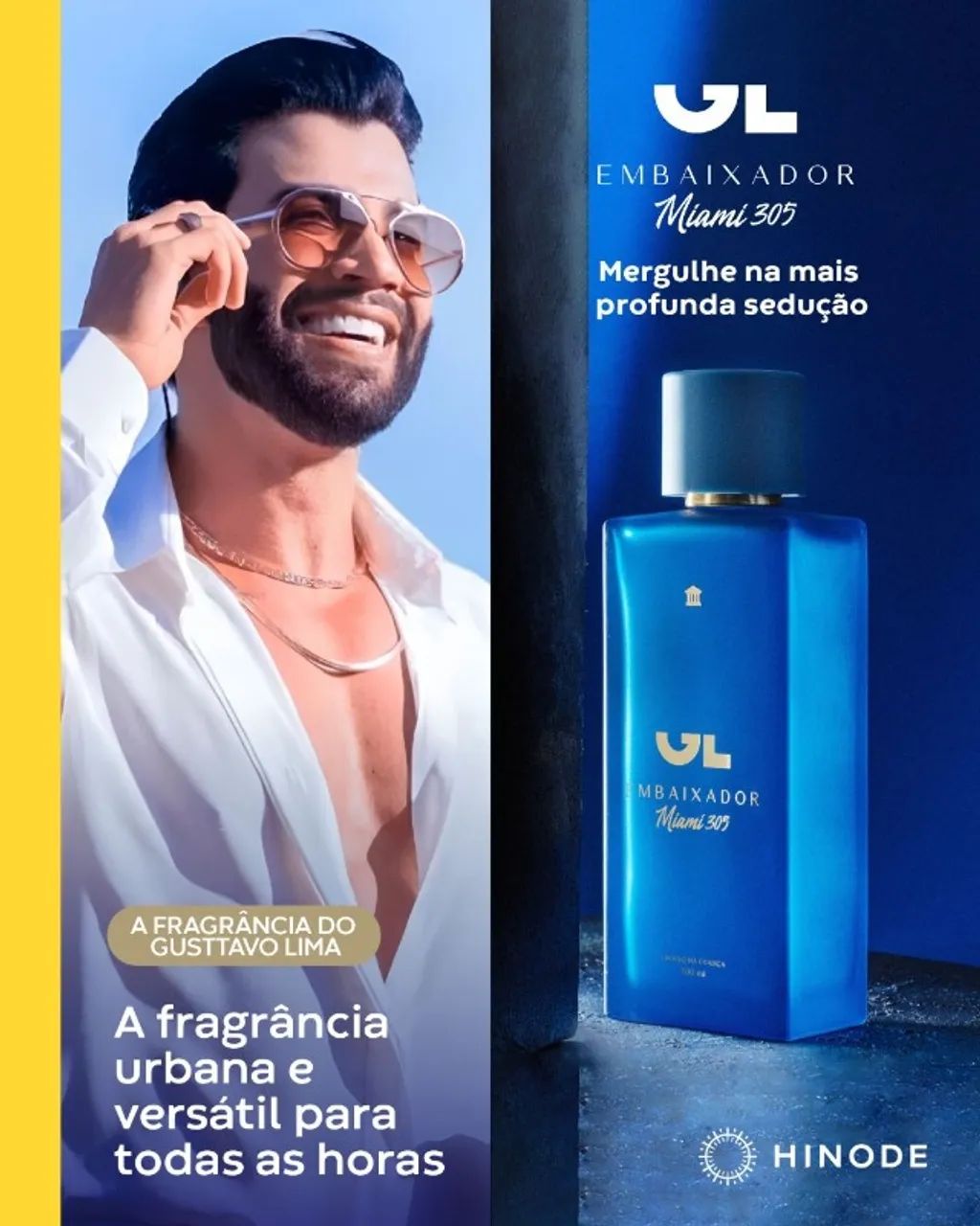 Gusttavo Lima Embaixador Miami 305 Deo Colônia 100ml | Hinode - Foto 4