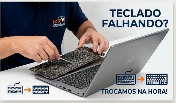 Troca de Teclado de Notebook - Todas as Marcas - Orçamento Grátis - Foto 4