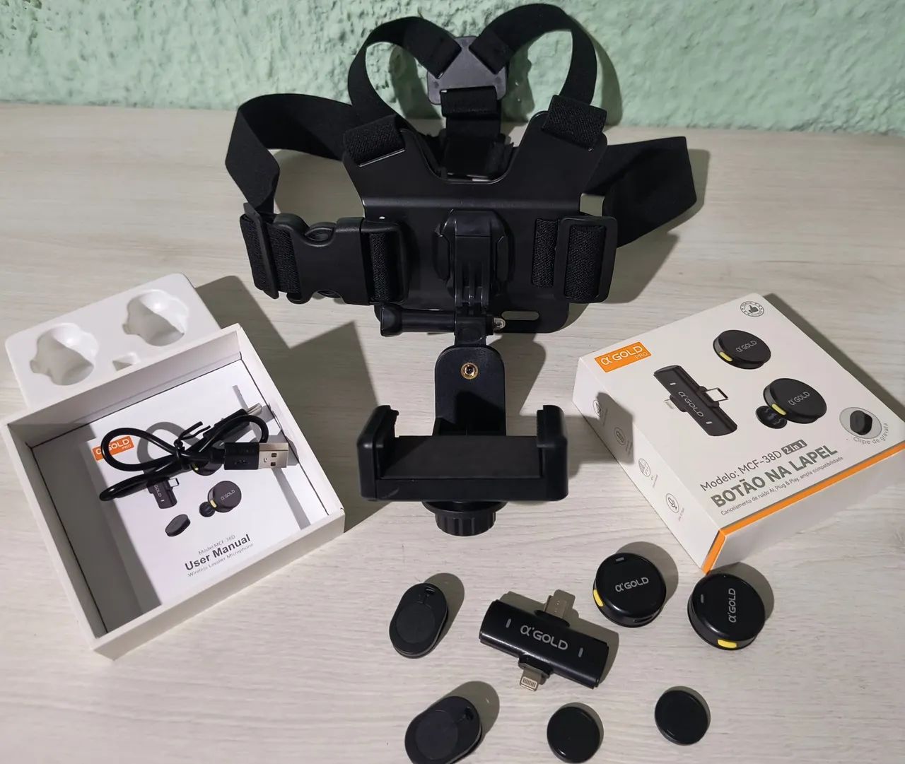 Kit para gravação de vídeo e produção de conteúdo 