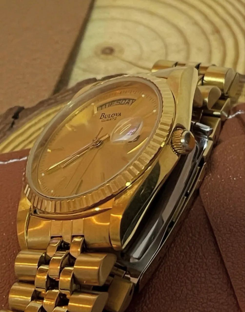 Relógio Bulova Quartz Day-Date vintage - Foto 5