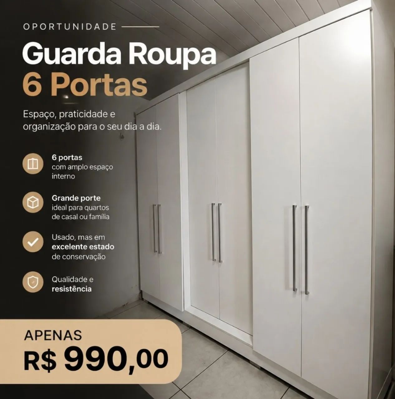 Guarda roupa - 6 portas 