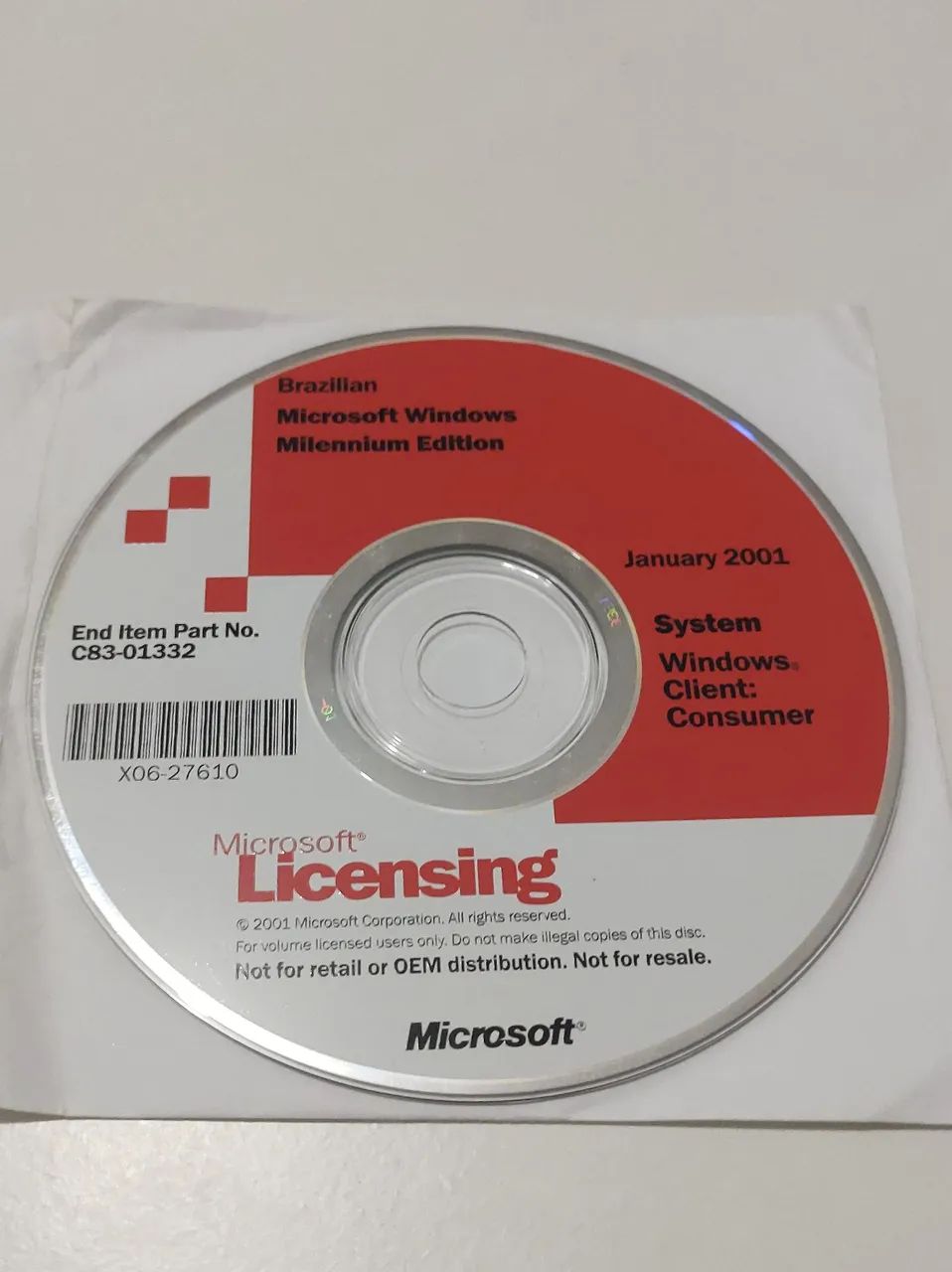 CD Original Microsoft Windows Millenium em Português do Brasil