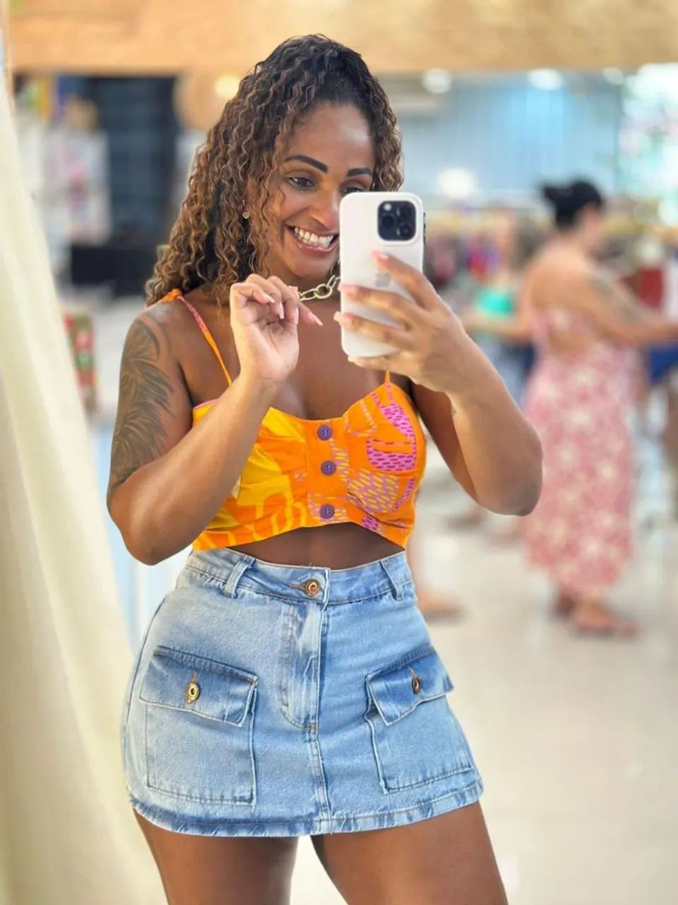 Saia jeans 100% - Foto 5