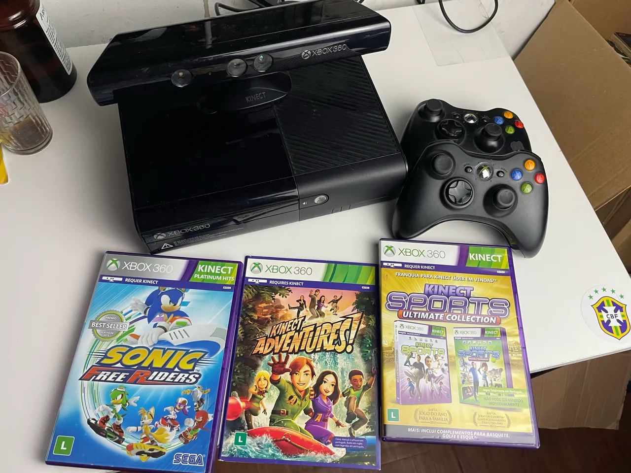 Xbox 360 bloqueado 2 controles e kinect - Foto 2