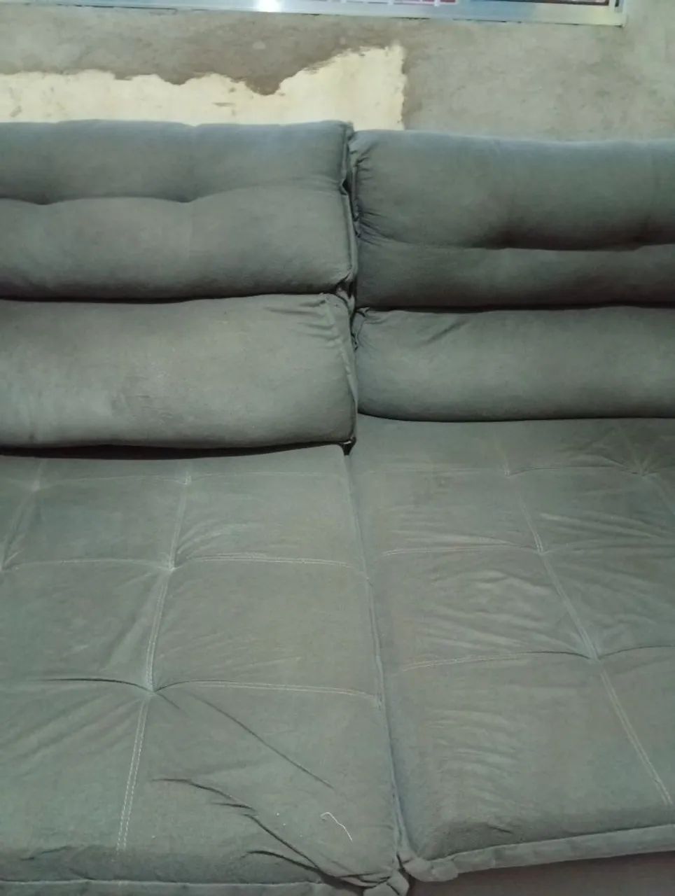Sofá articulado com extensão de 4 lugares, com tecido de Suede  - Foto 3