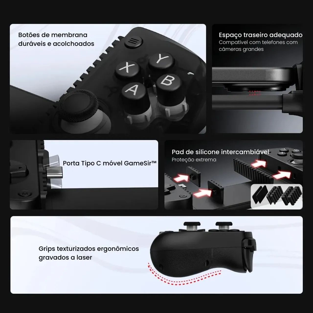 Gamepad GameSir X5 Lite Preto  - Foto 4