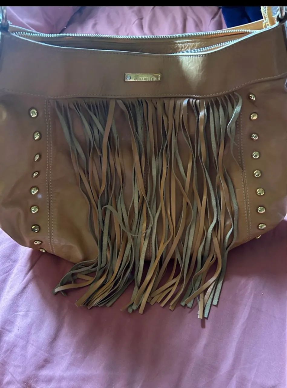 Bolsa couro Amarelle
