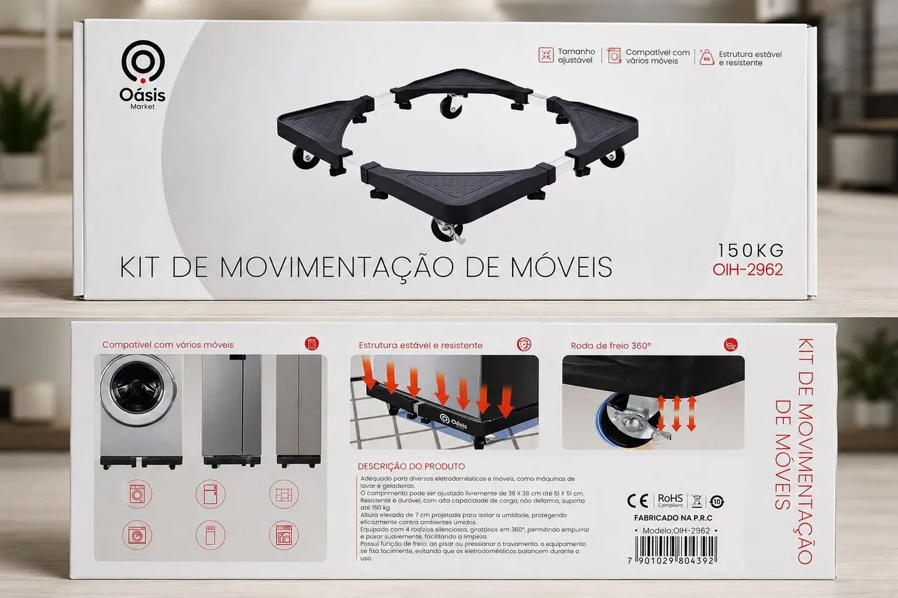 KIT DE MOVIMENTAÇÃO DE MÔVEIS