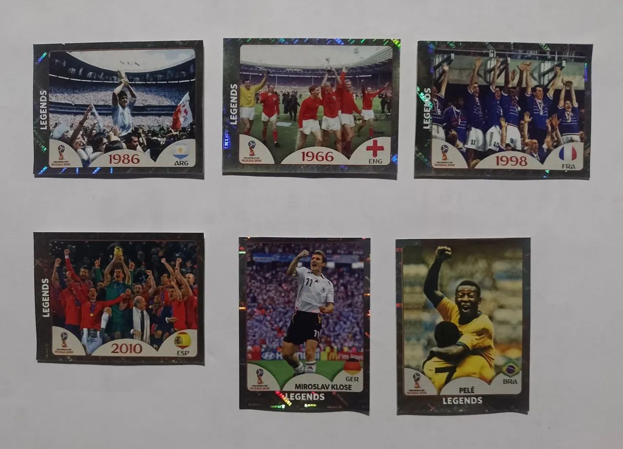 FIGURINHAS LEGENDS 2018 - ED. PANINI