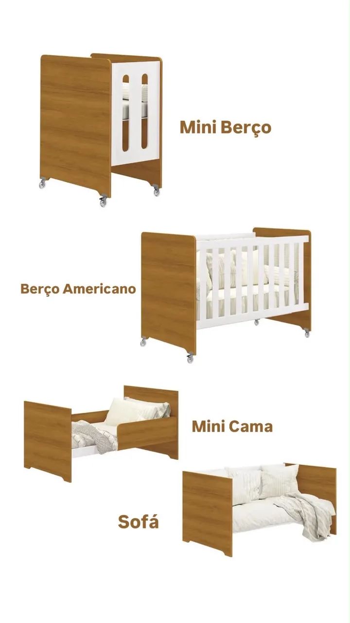 Berço Reller Evolution 4 em 1 - Seminovo - Foto 3