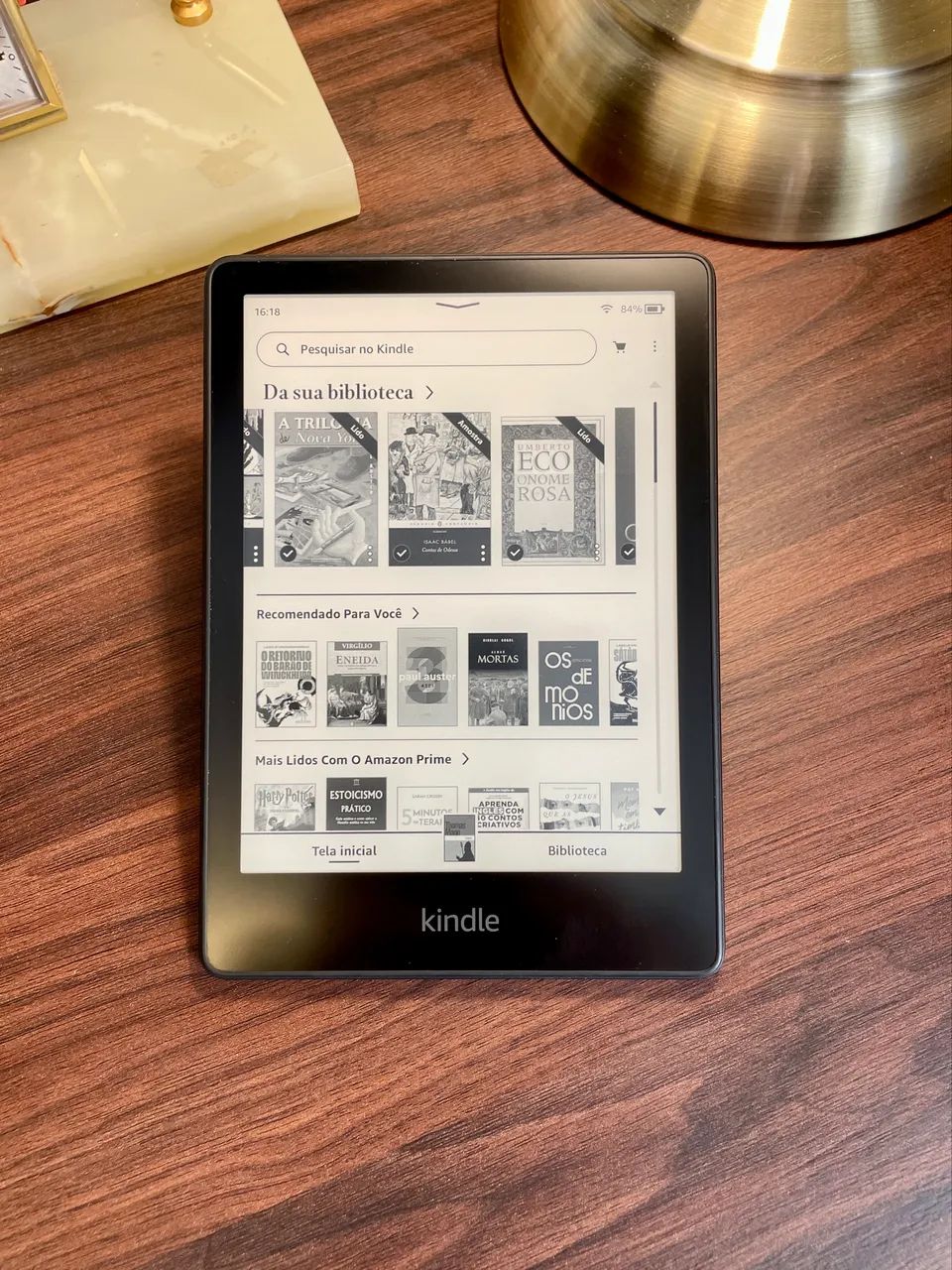 Kindle Paperwhite 11 Geração 8GB com capa de couro original
