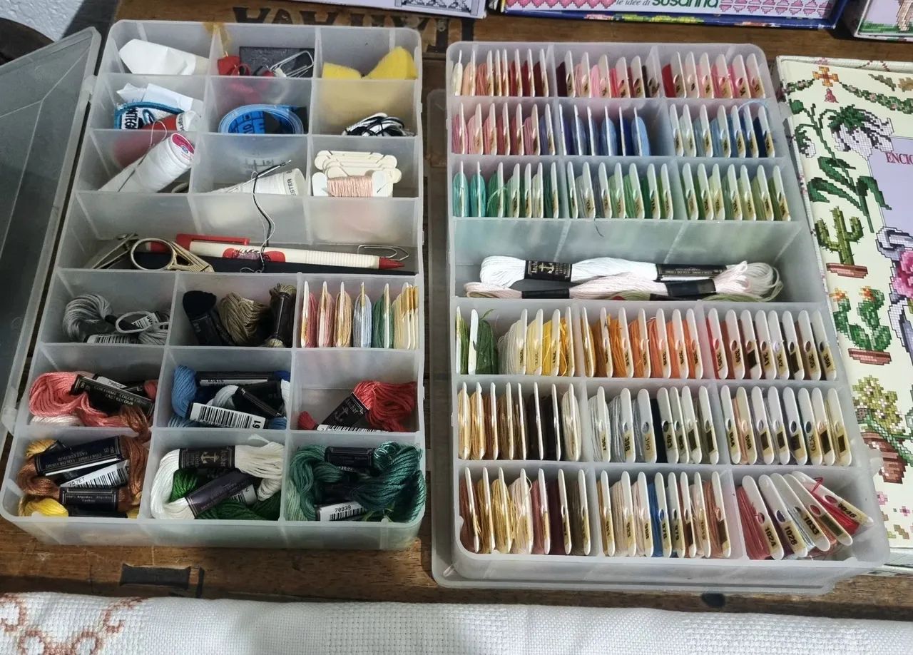 Conjunto completo para bordado em ponto cruz  - Foto 2