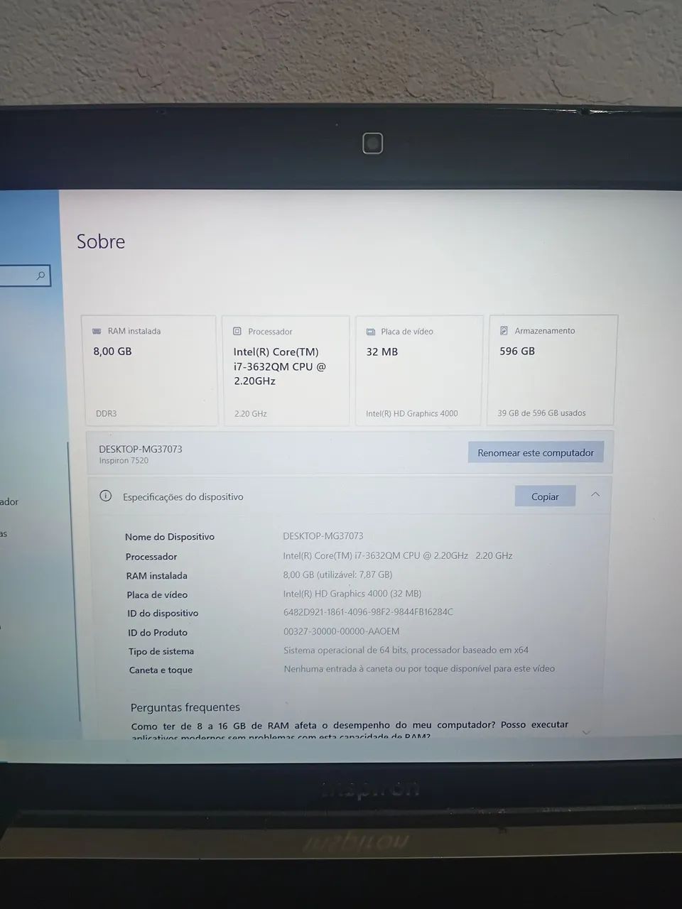 NOTEBOOK DELL INSPIRON I7  - Foto 4