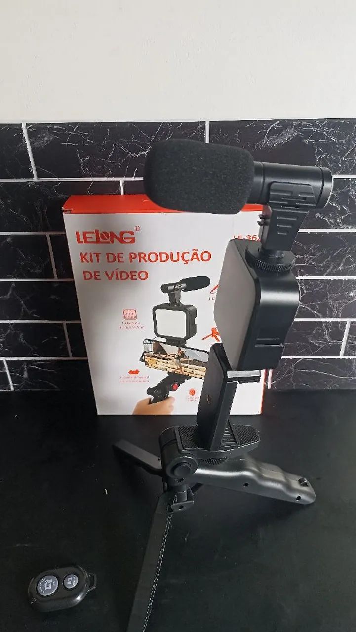 Kit estabilizador de com led,microfone e controle Bluetooth / SUPER OFERTA  - Foto 3