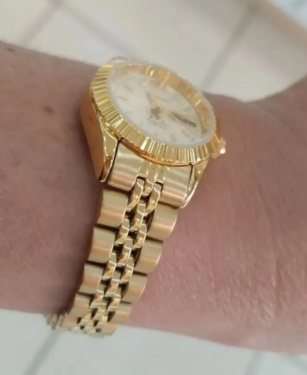Relogio Orient Feminino Automatico Dourado  - Foto 4