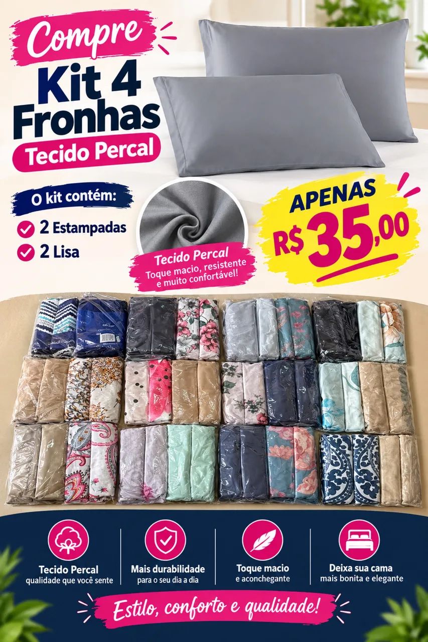 Compre Kit 4 Fronhas