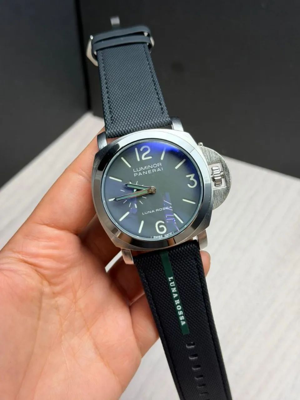 Relógio Estilo Panerai Luminor Quaranta BiTempo Luna Rossa