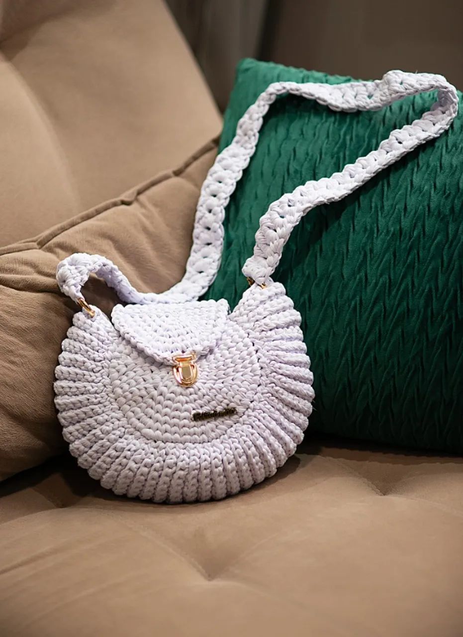 Bolsa Feminina feito a mão de Croché - Foto 2