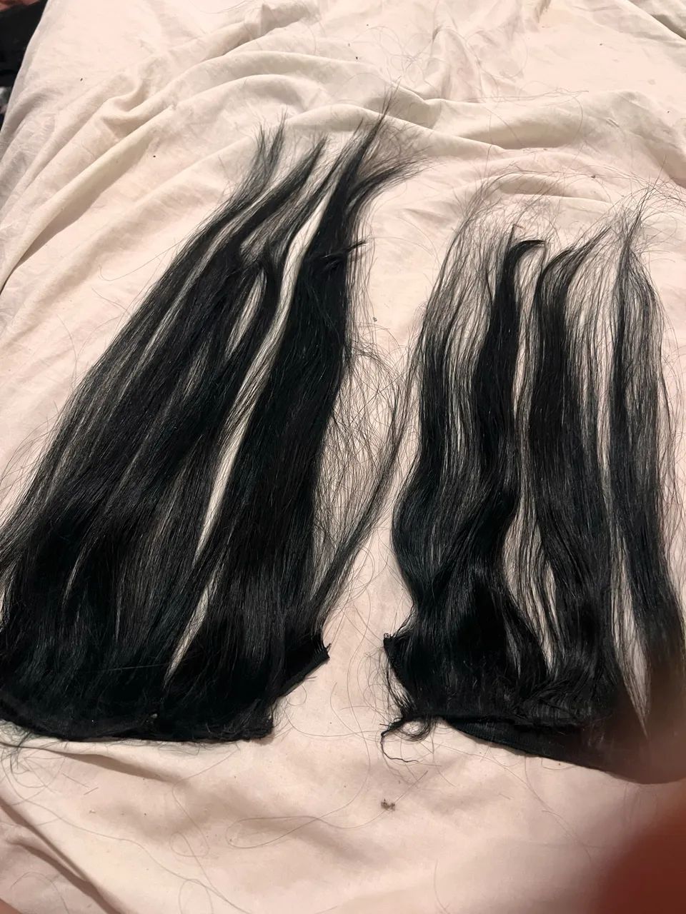 2 telas de cabelo humano 55 cm