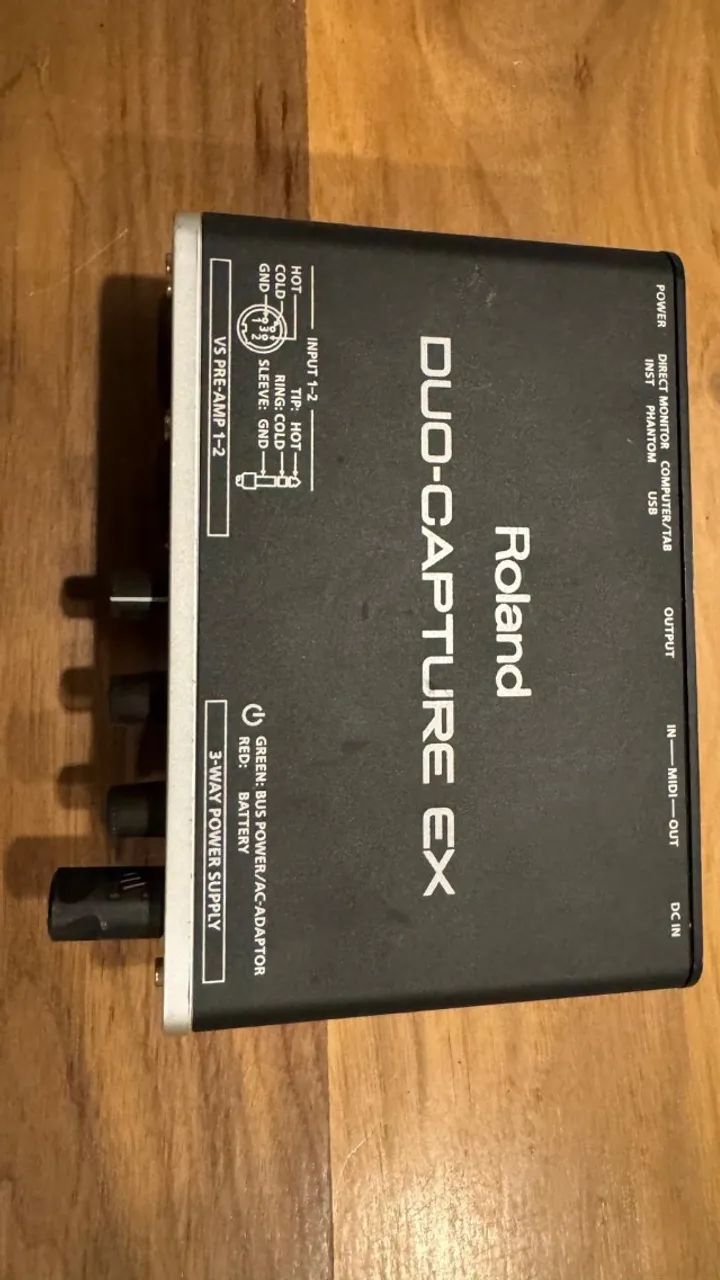 Interface de Áudio Roland DUO-CAPTURE EX (UA-22), USB 24-bit/48kHz