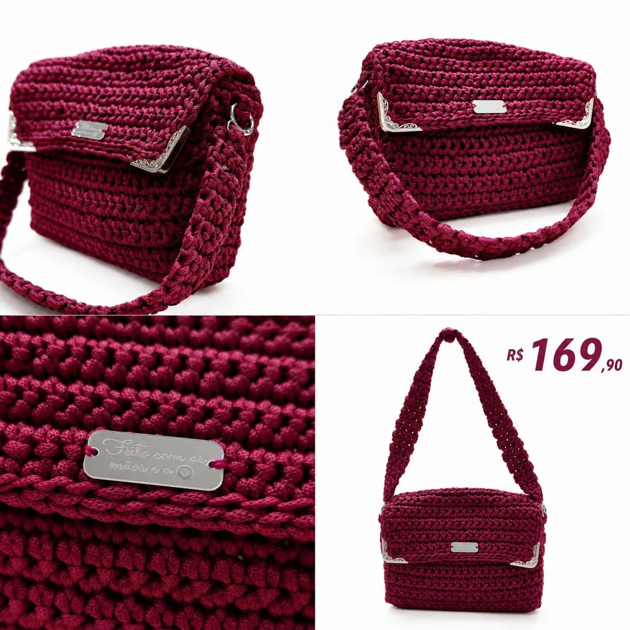 BOLSA CROCHÊ FEITO A MÃOS