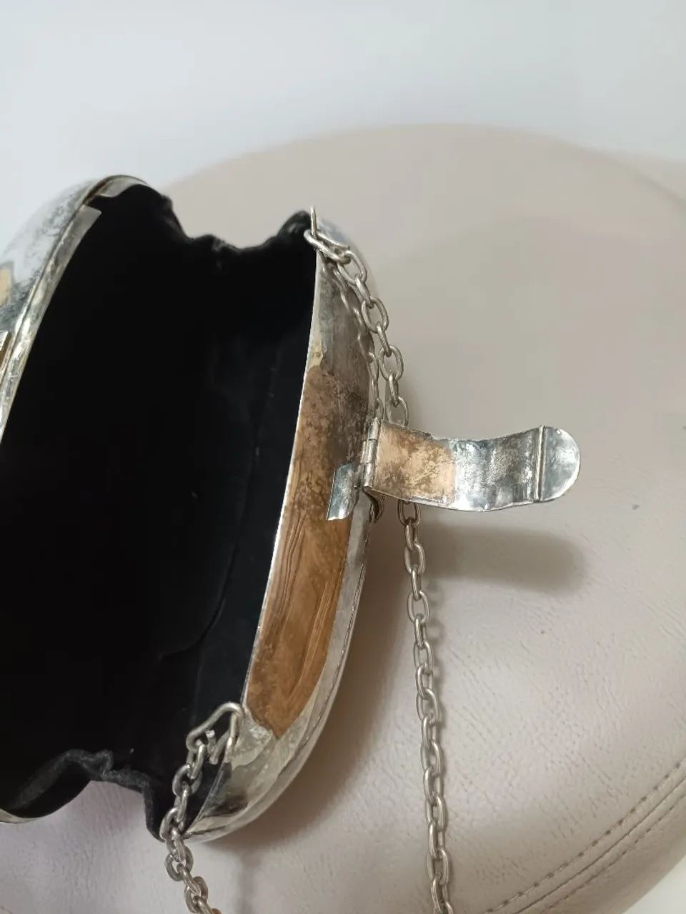 Clutch vintage com banho de prata  - Foto 3